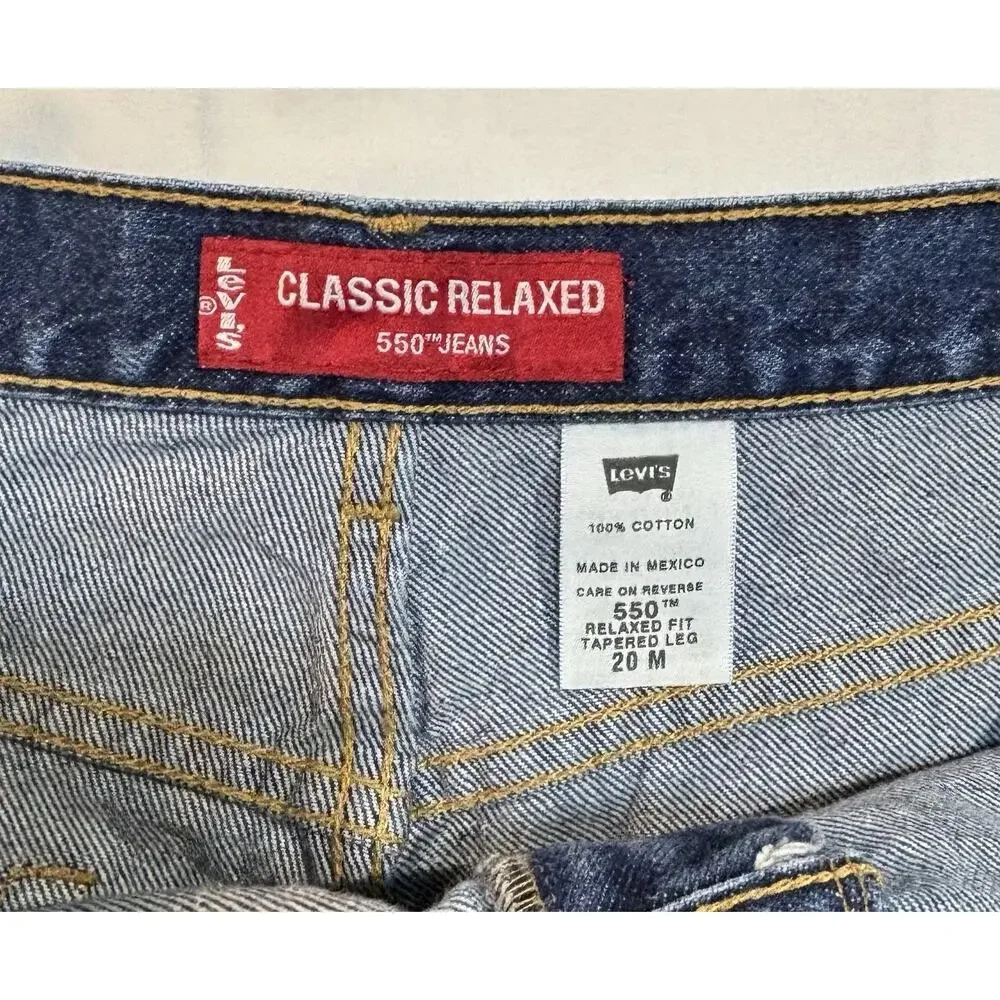 Levi’s 550 Classic Relaxed Fit Jeans Men’s 40x30 Blue Tapered Leg 100% Cotton